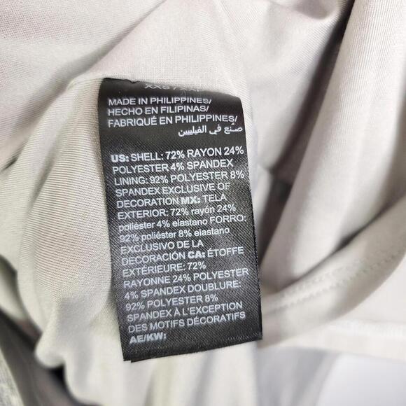 Whbm Dress Womens XXS Bell Sleeve Knit Light Gray Tie Back Short Shift - Picture 6 of 11